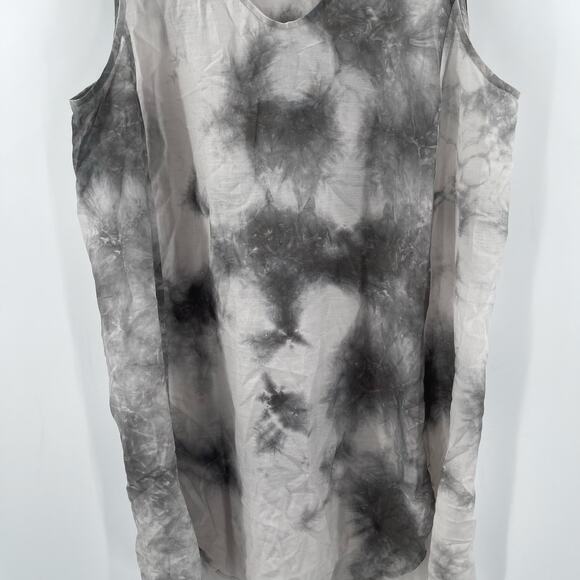 EILEEN FISHER Tank Top Size Medium Cotton Silk Blend Lagenlook Watercolor NWOT - Picture 6 of 11